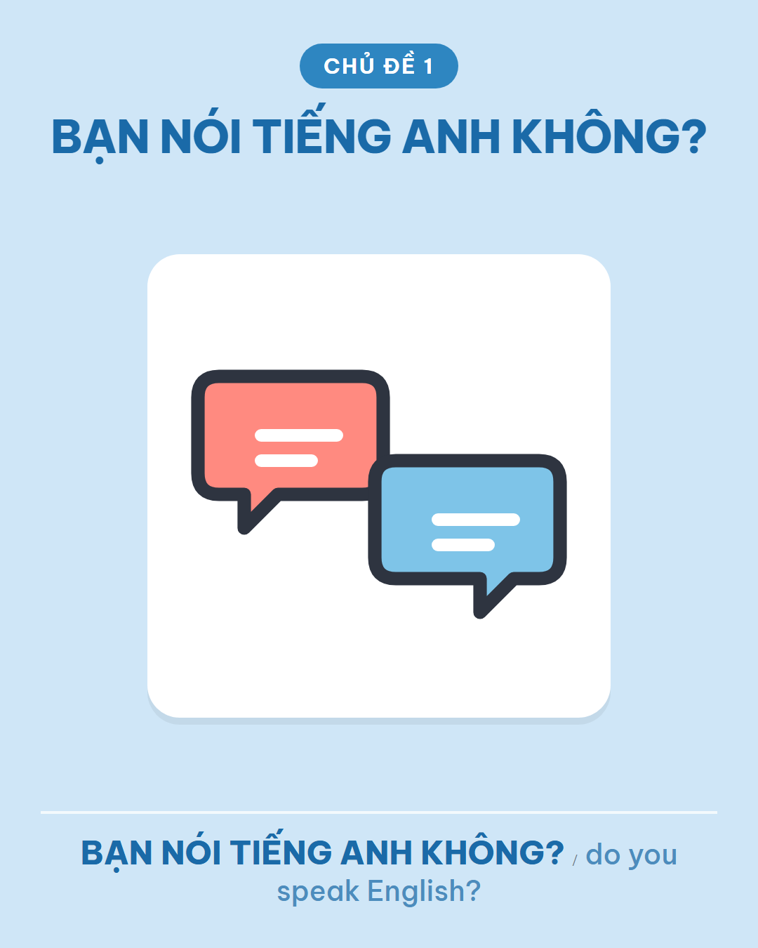 BẠN NÓI TIẾNG ANH KHÔNG?